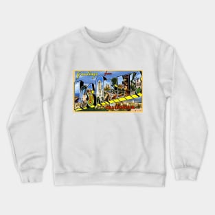 Greetings from Los Angeles California, Vintage Large Letter Postcard Crewneck Sweatshirt